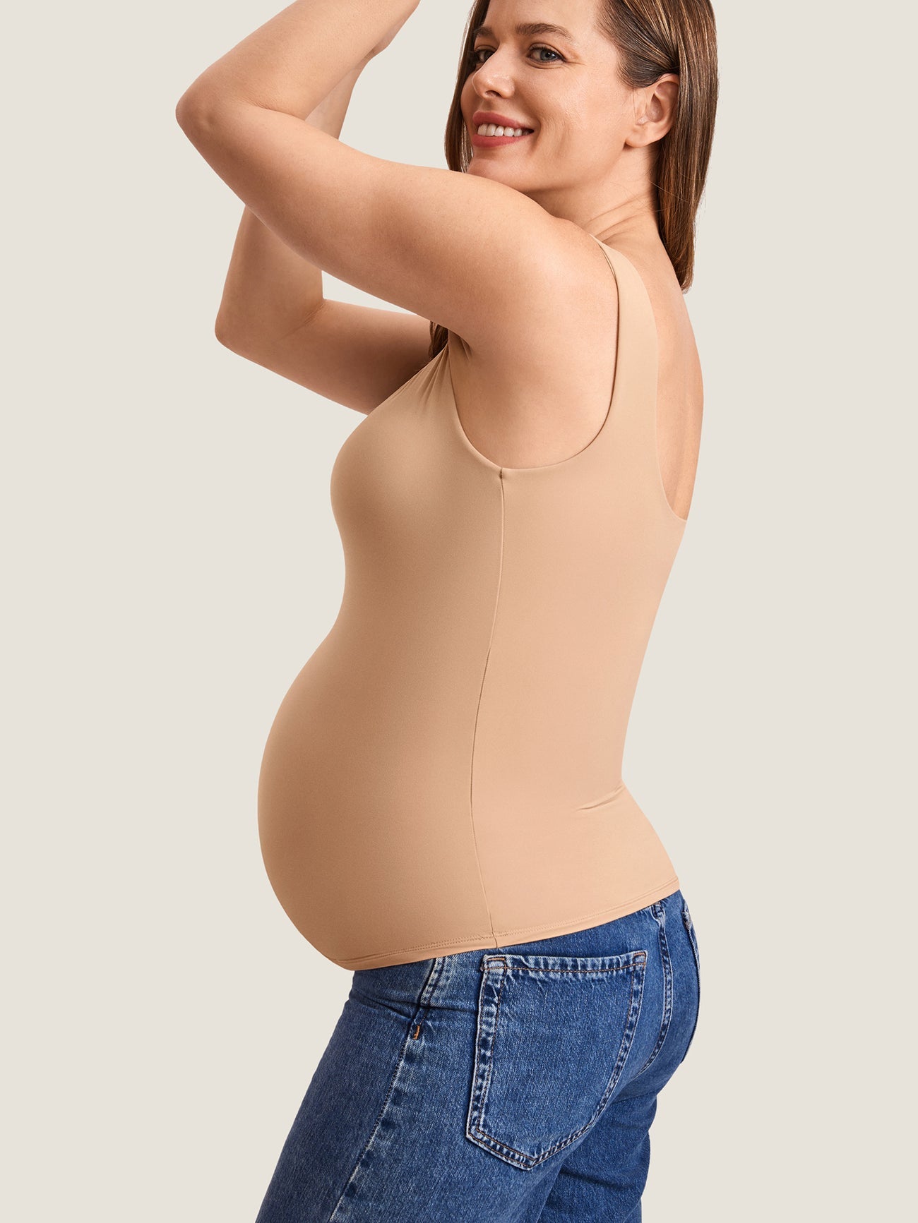 Square Neck Maternity Tank Top