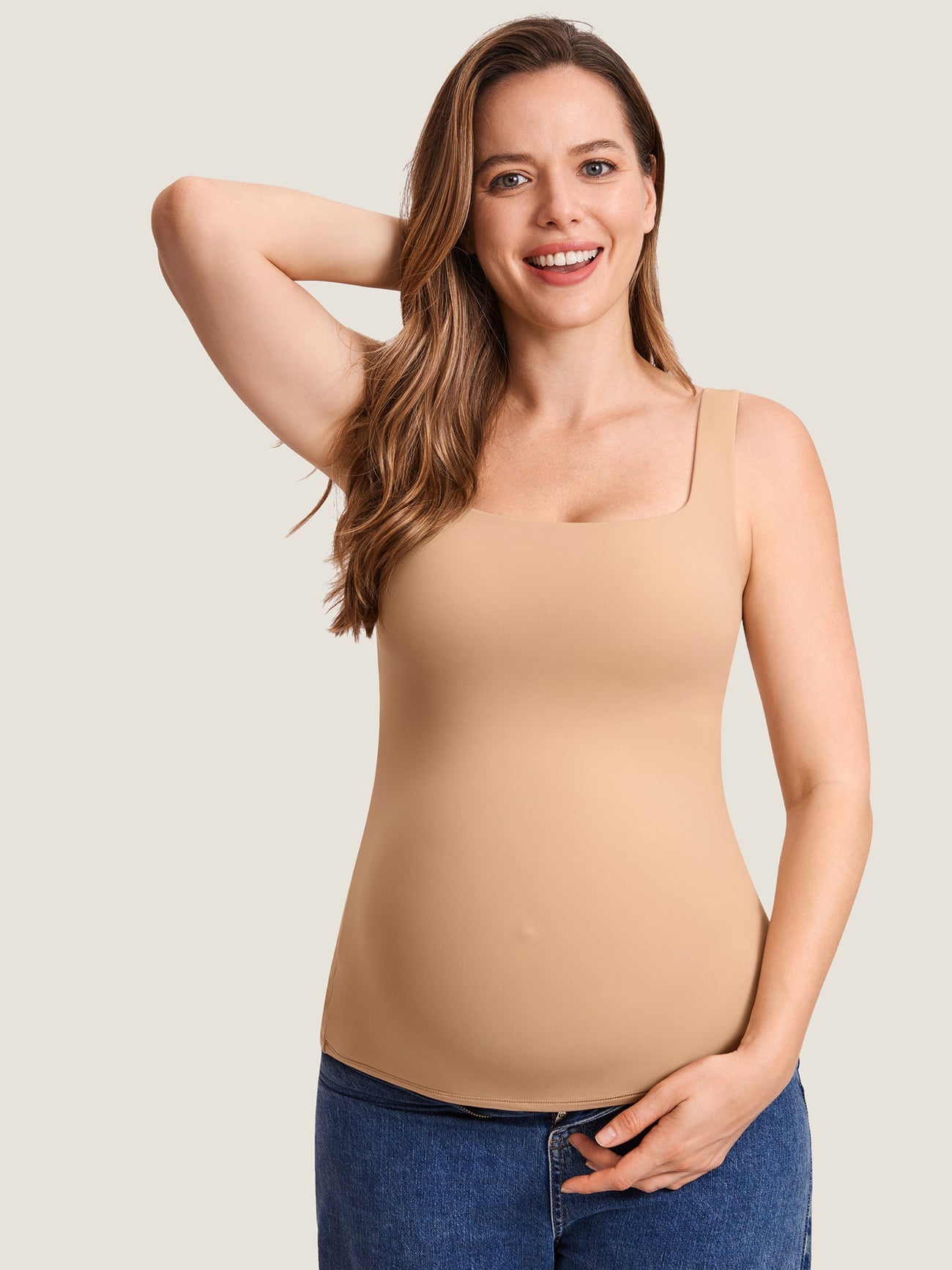 Square Neck Maternity Tank Top