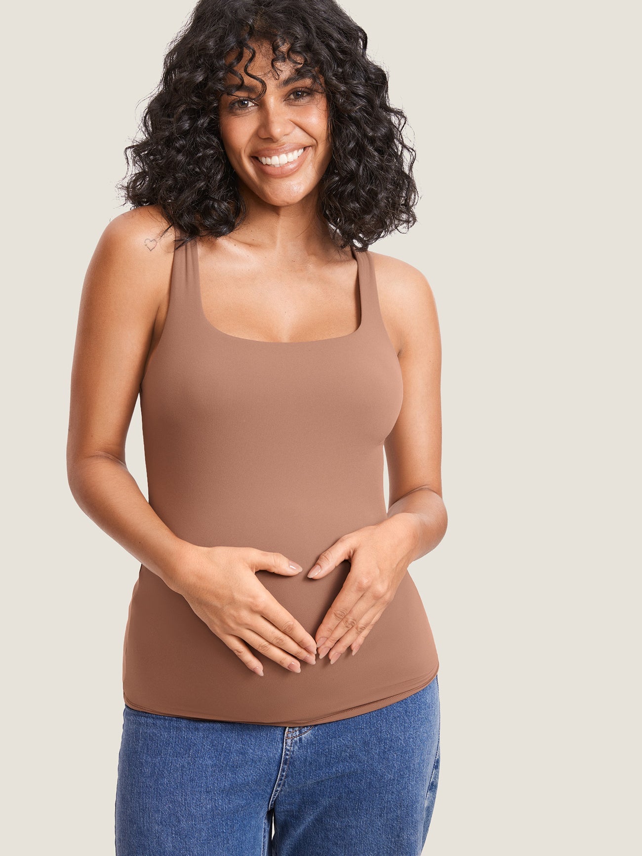 Square Neck Maternity Tank Top